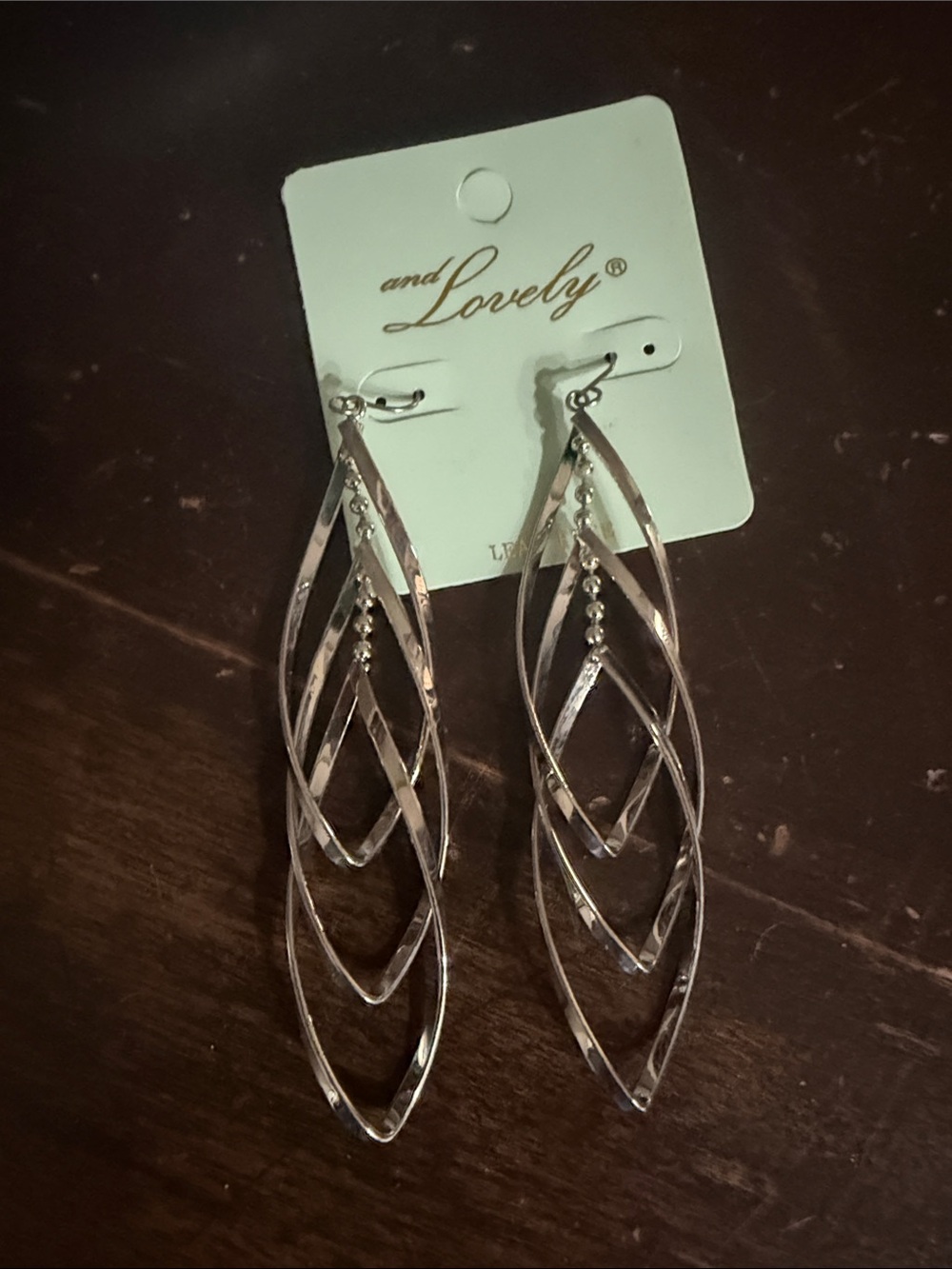 New! Silver Multi-Hoop Drop Earrings